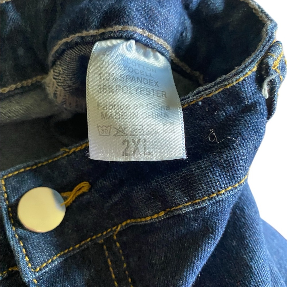 FLAMINGALS NWOT WOMENS BELL BOTTOMS JEANS DARK BLUE SZ XXL (20-22) - Picture 3 of 3